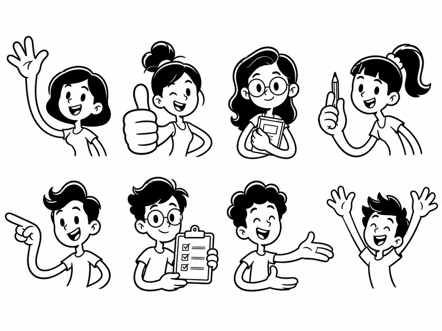ตัวอย่างมาสคอตลายเส้นสำหรับตรายาง